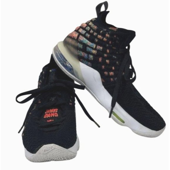 Nike Lebron 17 Multicolor Gradient Knit Basketball Shoes US‎ 5.5Y - Picture 3 of 16